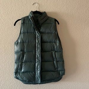 J Crew Shiny Puffer Down Vest Size XS